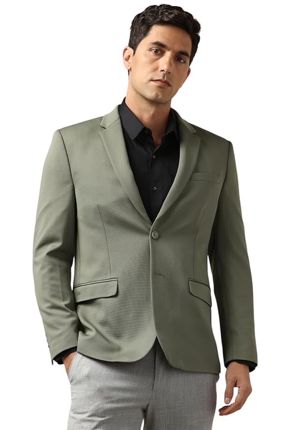 Peter England Men's Neo Slim Knit Textured Blazer