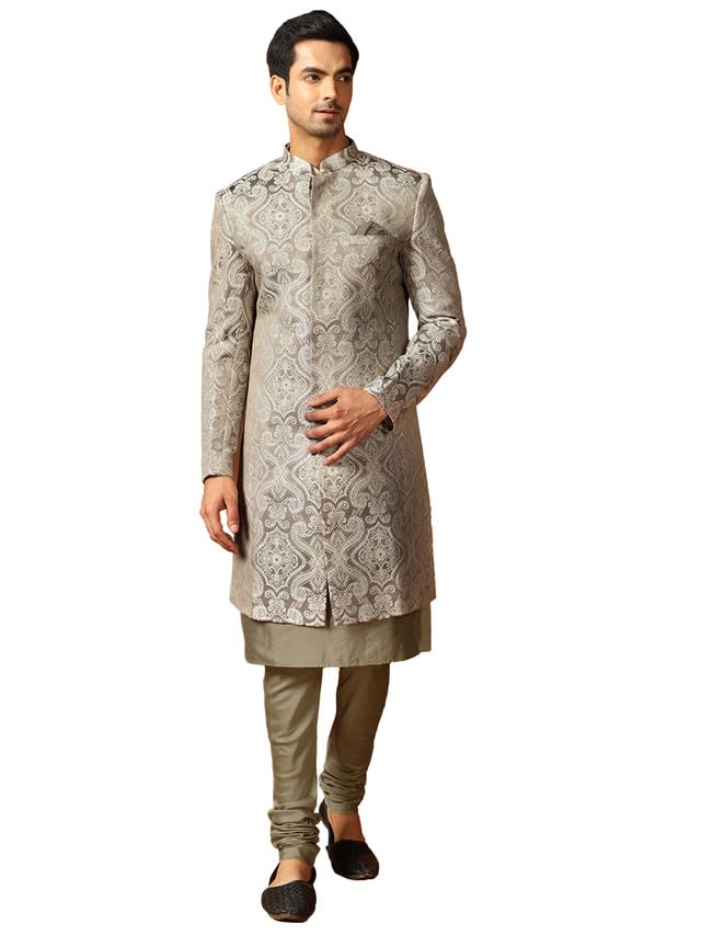 Mens Kurta Sherwani Churidar Set