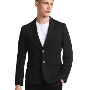 Men Solid Single Breasted Casual Blazer