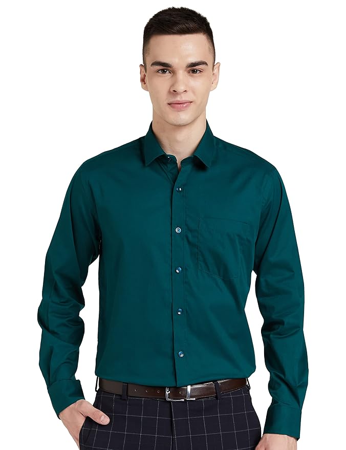 Symbol Men's Solid Cotton Formal Shirt