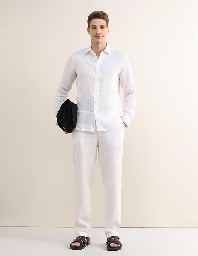 U.S.Polo Association Men's Solid Regular Fit Shirt - Image 4