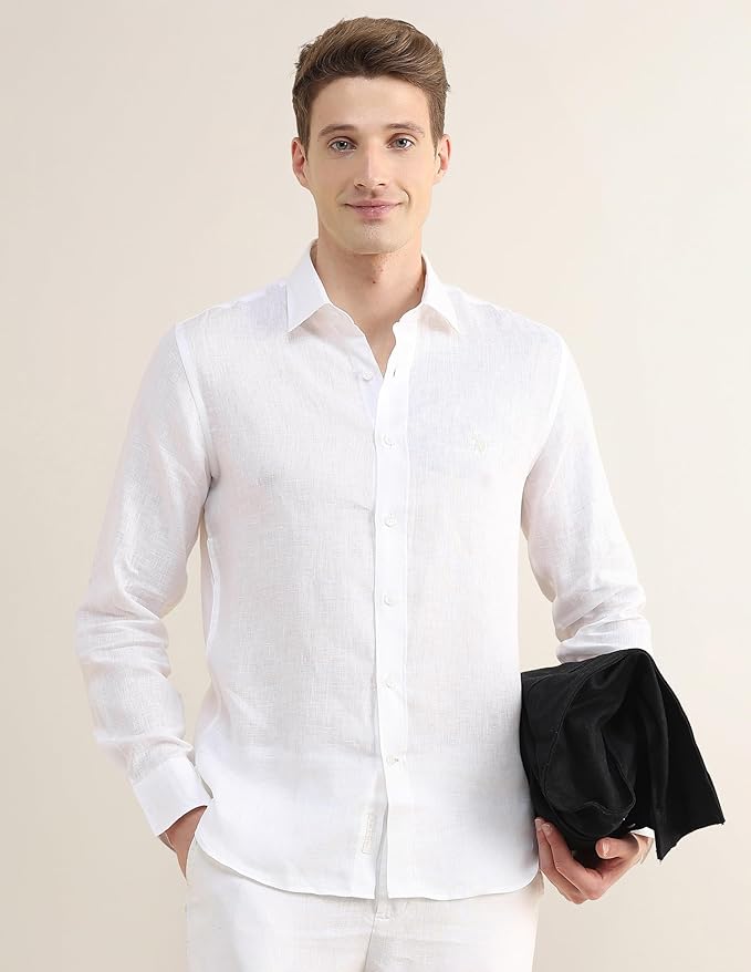 U.S.Polo Association Men's Solid Regular Fit Shirt - Image 5